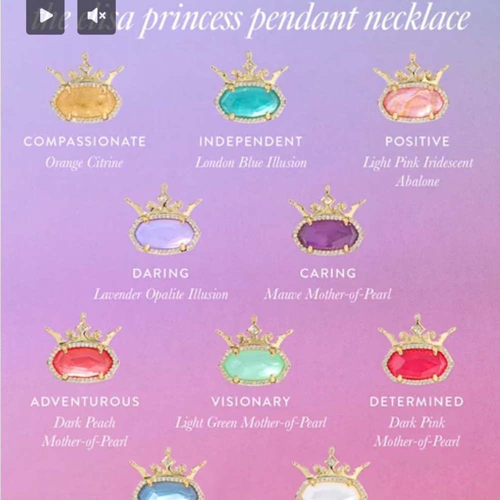 Disney | Kendra Scott Elisa Princess  Necklace